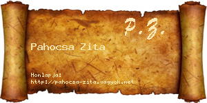 Pahocsa Zita névjegykártya